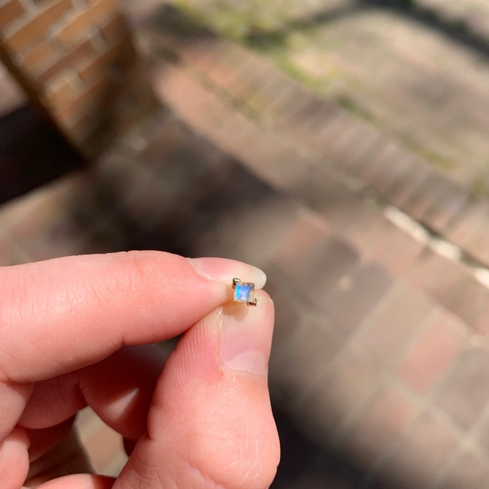 Labradorite celestial Threadless end